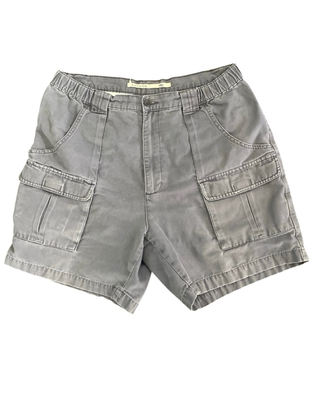 Savane Men’s Gray Utility Cargo Shorts Size 36